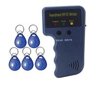 Máquina copiadora de Llaves, Juego de Lector y Escritor RFID Duplicador de identificación de proximidad de 125 KHz Escritor RFID portátil con 5 llaveros grabables, no Incluye batería