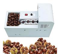 Máquina cortadora automática de castañas, cortadora de nueces comercial con profundidad de hoja ajustable de 0,5 a 2,5 mm y velocidad variable, doble cadena para camiones de alimentos y puestos al