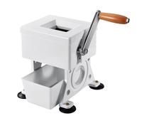 Máquina cortadora de carne con manivela, máquina trituradora de carne comercial, cortadora manual de acero inoxidable resistente, espesor de rebanada 1,5-10 mm opcional, con caja receptora(7mm)