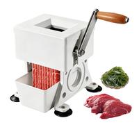 Máquina cortadora de carne con manivela, trituradora de carne comercial de acero inoxidable, espesor de rebanada ajustable, para el hogar, cocina, carnicería y restaurantes 3.5mm