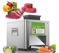 Máquina Cortadora De Carne Escritorio Comercial,Cortadora Fiambre Eléctrica 150Kg/H Cortadoras De Alimentos De Restaurante De Acero Inoxidable Para Restaurantes, Cantinas(7MM)