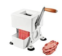 Máquina cortadora de carne, máquina trituradora comercial de manivela con hoja de acero inoxidable desmontable y caja de recepción ampliada para uso doméstico y restaurante
