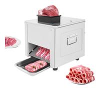Máquina cortadora de carne, molinillo eléctrico de acero inoxidable para uso doméstico y comercial, ideal para cortar pollo, pescado, carne de res y verduras