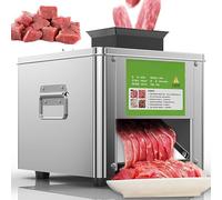 Máquina cortadora de carne para cubos y trituración, cortador eléctrico de acero inoxidable resistente para pollo, pescado, carne de res y verduras, 330 libras/h, 850 W