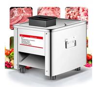 Máquina cortadora de carne, trituradora eléctrica de carne de 850 W, cortador de alimentos de acero inoxidable para cocina, restaurante, perfecto para cordero, carne de res y pollo