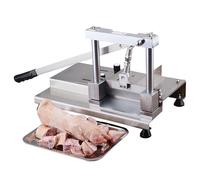 Máquina cortadora de huesos manual resistente para costillas cortas de carne, picadora de acero inoxidable con diseño de apalancamiento, cuchillas afiladas y duraderas, estable eficiente para puestos