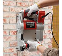 Máquina cortadora de ranuras de pared, ranuradora de pared eléctrica con profundidad ajustable de 15 a 40 mm, para ladrillo, hormigón, mármol, granito, lista para extracción de polvo, hoja de 25 red