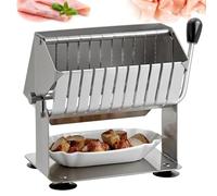 Máquina cortadora de salchichas comercial con grosor ajustable, cortador de guillotina premium para cocina, cocina y rebanar queso