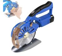 Máquina cortadora de tela inalámbrica, cortadora de tela eléctrica de 5 velocidades, corte giratorio eléctrico con empuje manual de velocidad ajustable, batería de 2x16,8 V 2500 mAh