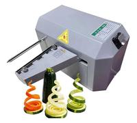 Máquina cortadora de vegetales, rallador comercial, cortadora en espiral de vegetales, rebanadora y corte en tiras de 3 moldes, malla, interruptor de avance y retroceso, producción variada