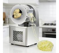 Máquina cortadora eléctrica de verduras, trituradora de acero inoxidable de 180 W, grosor de rebanada ajustable, capacidad de 200 kg/h, velocidad de 1400 rpm para un corte eficiente