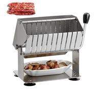 Máquina cortadora manual de salchichas, cortador de perritos calientes de acero inoxidable, grosor ajustable para cocina o uso comercial