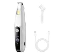 Maquina Cortar Pelo Perros con LED, Cortapelos Perros Silenciosa, Maquina de Cortar Pelo Perro Recargable con Pantalla para Patas, Ojos, Orejas, Cara