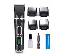 Máquina corte de pelo profesional Cortapelo Hombre Cortapelos Electrónico Maquinilla Cortar Pelo Ajustable cuchillas autoafilables Ceramic cuchilla pantalla LED 4 Peines Uso Inalámbrico o con Cable