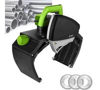 Máquina Corte Tubos Eléctrica，5 Velocidades Ajustables，0.59-8.66/2.95-15.74in Diámetro，Herramienta Portátil Manual，Metal PVC Fontanería HVAC(Zd220)