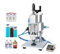 Máquina crimpadora de viales, sellador semiautomático de tapas con interruptor de pie y ajuste de altura para uso doméstico e industrial