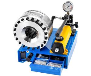 Máquina Crimpadora Profesional de Mangueras Hidráulicas de 220V con 10 Matrices - Herramienta Portátil con Final de Carrera para Aire Acondicionado, Maquinaria Agrícola y Automoción.