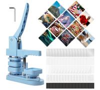 Máquina cuadrada para hacer botones con parte posterior magnética, 2 x 2 pulgadas grandes kit de prensa magnética para fotos Recambios y herramienta de manualidades duradera para insignias Pines de