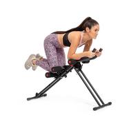 InnovaGoods® Gimnasio en casa, banco abdominales, abdominales maquina para ejercitar en casa, maquina abdominales plegable multifuncional para varias zonas del cuerpo, Ergonómico y adaptable, Negro