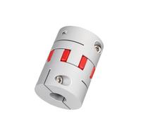 Máquina de acoplamiento de aluminio Acoplador D55L49, Conector de Motor acoplamiento eje Flexible ciruela aluminio, 19/20/22/24/25/28/30/32mm, 1 Uds(20mm to 20mm)