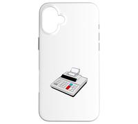 Máquina de adición con rollo de papel Carcasa para iPhone 16 Plus