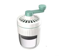 Máquina de afeitar de hielo manual con manivela para creación de conos de nieve, portátil y ligera con ABS y acero inoxidable (verde)