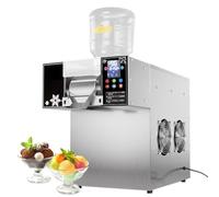 Máquina de afeitar eléctrica para hacer hielo con copos de nieve - Continua para fiestas en casa, producción de 60 kg / 120 kg / 160 kg, ideal para conos y barras de nieve