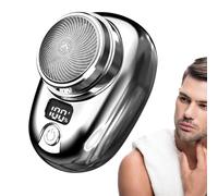 Máquina de afeitar eléctrica portátil para hombre con pantalla de nivel de batería, máquina de afeitar para hombre, para casa, coche, viajes, regalo de cumpleaños, día del padre Founcy