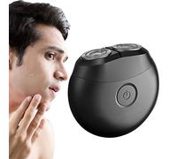 Máquina de afeitar eléctrica portátil | Travel Men's Shaver Small Razor para hombres - Afeitadora de barba recargable por USB, afeitadora de tamaño de bolsillo, afeitadora compacta lavable, Manchas