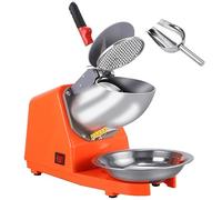 Máquina de Afeitar Eléctrica Trituradora Hielo Acero Inoxidable 500 W Raspado Espesor Ajustable 2200 R/min Fabricante Comercial Conos Nieve Doble Cubierta 187 Lb/hora Para Bares orange Double knives