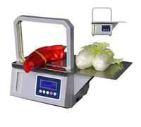 Máquina de agrupación de cinta eléctrica, máquina de flejado automática, con función de conteo, ampliamente utilizada en supermercados, tiendas de alimentos frescos y tiendas minoristas para embalaje