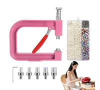 Máquina De Ajuste Hecha A Mano De Perlas - Prensa Manual De Cuentas | Máquina De Fijación De Remaches De Cuentas | Máquinas De Diamantes De Imitación De Perlas | Juego De Herramientas De Ajuste De Per