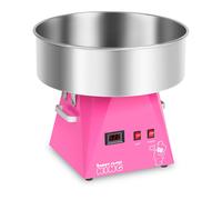 Royal Catering RCZK-1000-W-R Máquina de Algodón de Azúcar Industrial (Ø 52 cm, 1000 W, 1 unidad / 30 s, Acero Inoxidable) Rosa