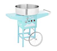 Máquina de algodón de azúcar con carrito - 52 cm - 1200 W - turquesa | Royal Catering