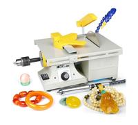 Máquina de almohadde de pulido de roca con la tuberde de agua ajustuniversal de tratamiento de refrigeración por agua de pie, Mini Sierra lapidaria para la joyería con un accesorio de molinillo eléctr