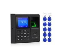 MáQuina de Asistencia de Huellas Dactilares+10 Tarjetas Control de Acceso Reloj de Tiempo EléCtrico Registrador RFID Teclado USB GestióN de Datos