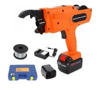 Máquina de atar barras de refuerzo, herramienta de encuadernación automática de acero recargable de mano para barras de acero de 30-60 mm, alambre de refuerzo eléctrico Twister