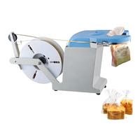 Máquina de atar bolsas eléctrica, sellador automático de corbatas, 40 lazos/min, 0.1-1.2 mm, cuerpo de aluminio para panadería, pan, tostadas, comestibles, envasado de alimentos