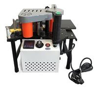 Máquina de bandas de bordes de 1200 W, encolado de doble cara con control de velocidad de 0 a 6 m/min para carpintería, herramienta manual para bordes rectos y curvos, uso flexible