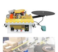 Máquina de bandas de bordes para carpintería, velocidad ajustable, revestimiento de doble cara, versátil para varias tiras de tablero, versión ampliada, ideal para uso profesional