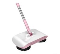 Máquina de barrido manual con aspiradora robótica integrada y fregona diseñada para una fácil limpieza del polvo, la suciedad y el pelo de mascotas de los pisos (rosa)