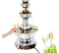 Máquina De Bebidas Con Fuente Eléctrica 3 Niveles, Máquina De Champán 3,5 L Con Control De Temperatura 0 a 100 ℃, Elegante Fuente Comercial Para Fiestas Para Bebidas/Cócteles/Vino Tinto/Cerveza Etc.