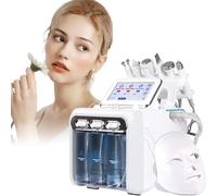 Máquina de belleza de oxígeno de hidrógeno profesional 7-en-1 dispositivo de cuidado de la piel facial con máscara, alivio del acné y brillo, hogar spa cuidado facial hogar y salón de belleza spà