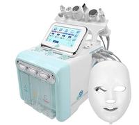 Máquina de belleza facial con oxígeno al hidrógeno, 7 en 1dispositivo de burbujas pequeñas para spa, máquina de exfoliación de chorro de oxígeno de agua para limpieza profunda