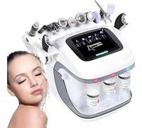 Máquina De Belleza Facial Oxígeno E Hidrógeno 10 En 1, Analizador De Piel Con Microburbujas Y Pantalla Táctil. Limpia E Hidrata Piel, Promueve Absorción De Nutrientes, Para Spas, Salones De Belleza