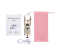 Máquina De Belleza Por Vibración Ultrasónica USB, Máquina De Estiramiento Facial Máquina De Estiramiento Facial, Máquina De Belleza Martillo Frío Y Caliente(Champagne color)