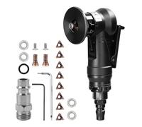 Máquina de biselado neumática Mini herramienta de biselado aire 2 en 1 Herramienta biselado neumático mano 30000RPM Esquina arco de 45 ° para recortar y desbarbar (8C angle inserts+4bearings)