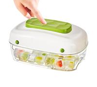 Máquina de bloques de hielo tipo prensa, bandeja de almacenamiento de hielo de 32 rejillas, herramienta para hacer de con tapa resistente a derrames, molde de cubo de gelatina, utensilios