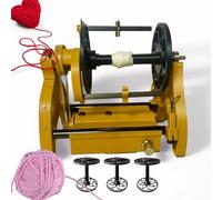 Máquina de bobinado profesional de hilo con rueda giratoria eléctrica con 3 carretes pequeños, velocidad máxima de 800 rpm para tejer, mezclar y mover hilos