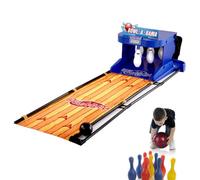 Máquina de bolos eléctrica para niños, marcador electrónico LED, juego familiar para interiores, juego de bolos plegable con retorno automático de bola